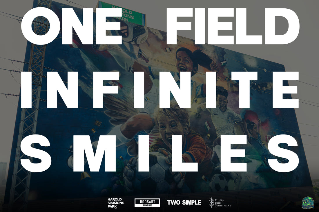 ONE FIELD INFINITE SMILES - Dallas Largest Mural Installation