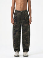 Men’s Camo Barrel Leg Cargo Pants