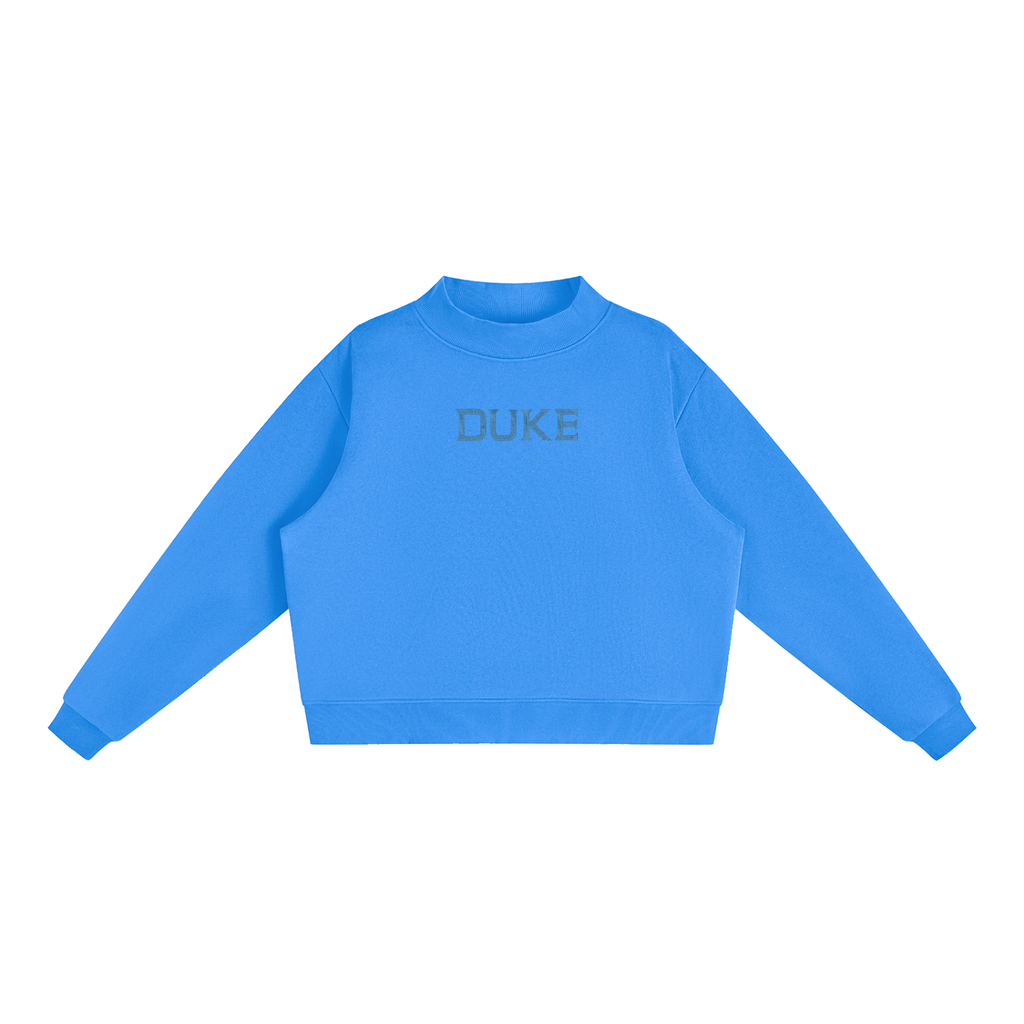 Essential Fleece Mock-Neck Crew Sweatshirt