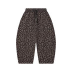 Unisex Leopard Barrel Leg Sweatpants