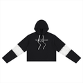 Women’s Cropped Lace-Panel Hoodie