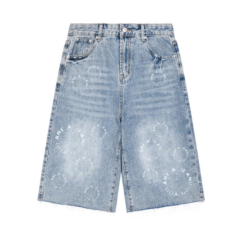Men’s Vintage Wide Leg Denim Shorts