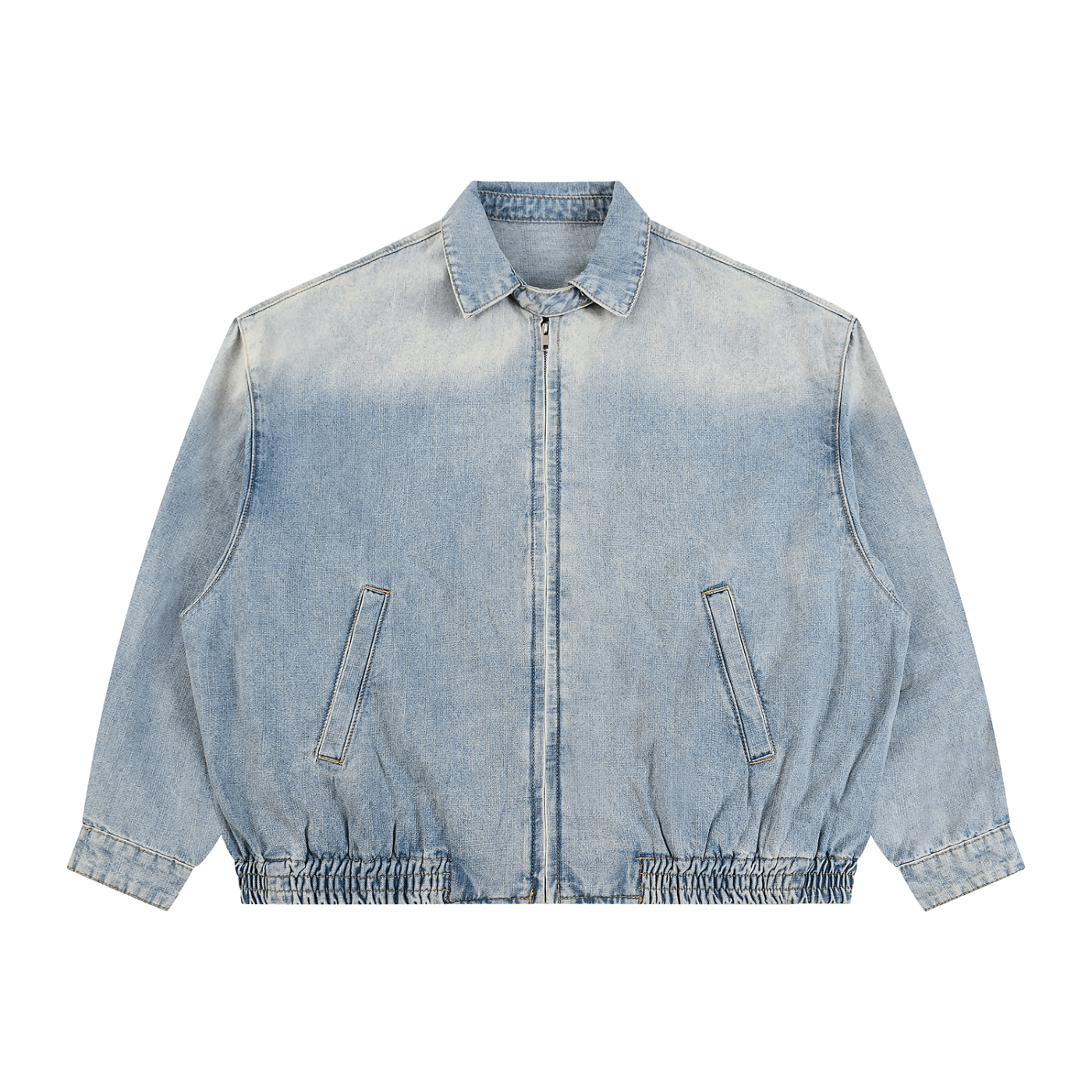 Vintage Wash Full-Zip Raw Denim Jacket by FIELD