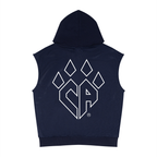 Unisex Panel Mesh Sleeveless Hoodie