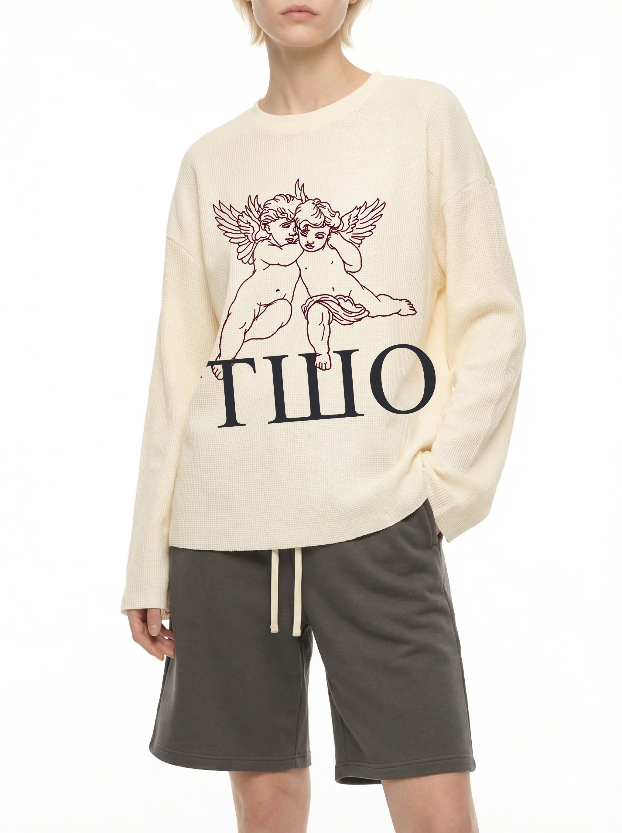 ANGEL WAFFLE TEE image 4