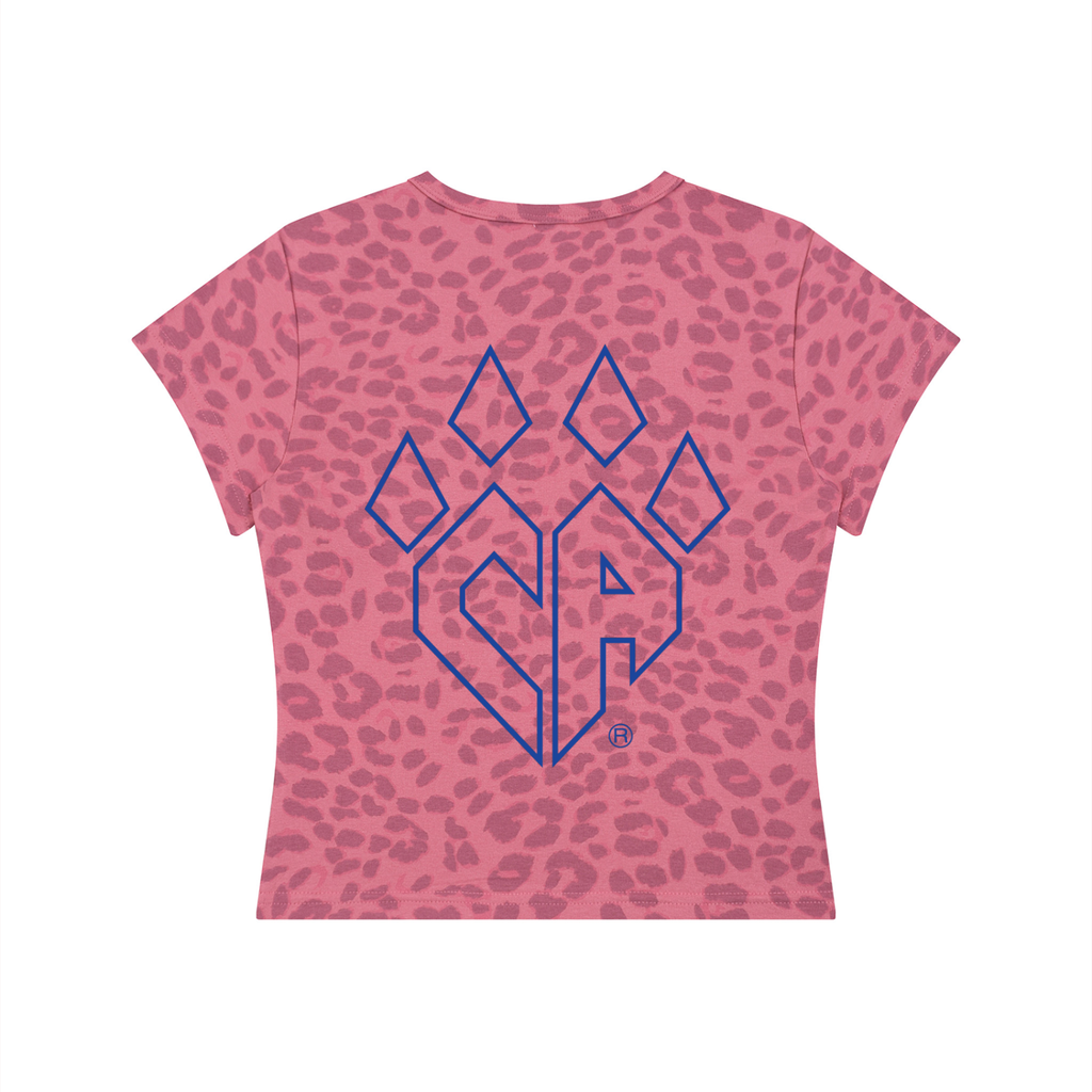Women’s Leopard Print Crop T-Shirt