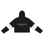 Women’s Cropped Lace-Panel Hoodie