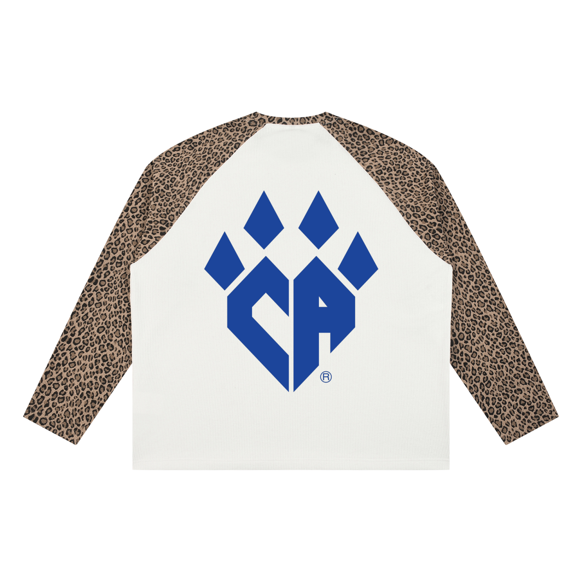Unisex Leopard Panel Raglan Sleeve T-Shirt