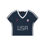WC 2026 CROPPED JERSEY TEE - WOMENS 'USA' image 0