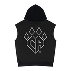 Unisex Panel Mesh Sleeveless Hoodie
