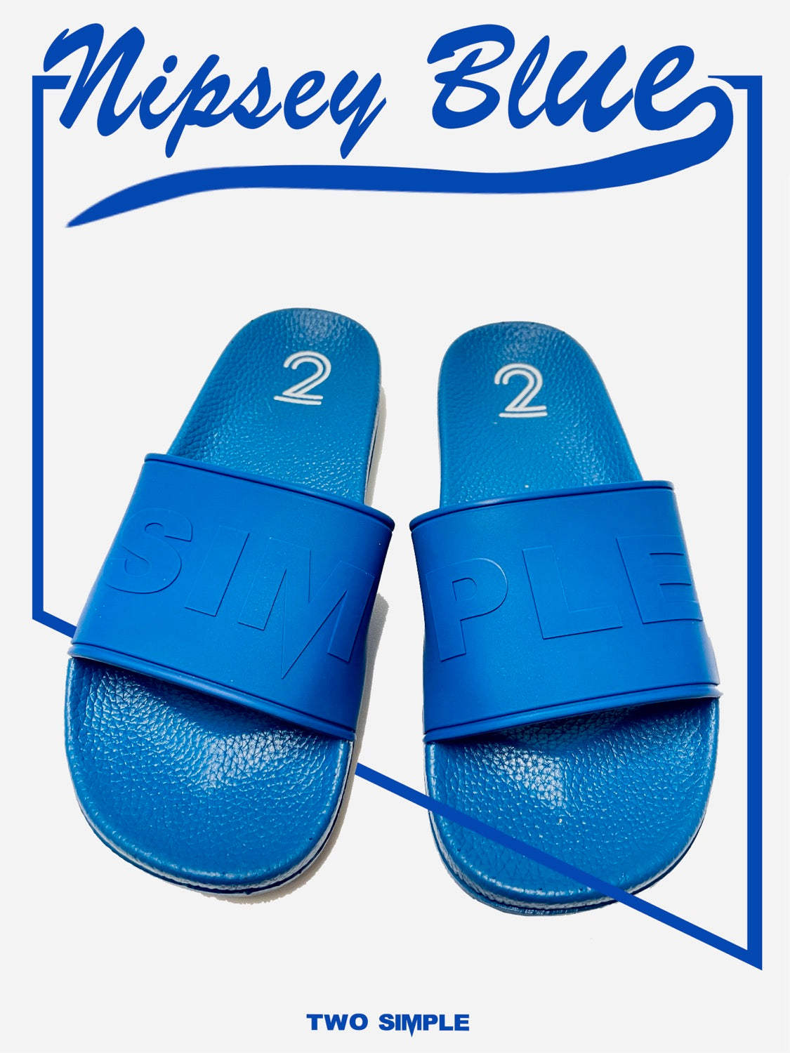 THE ‘Nipsey Blue’ SIMPLE SLIDES image 1