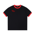 Contrast Edge Ribbed Crewneck T-Shirt