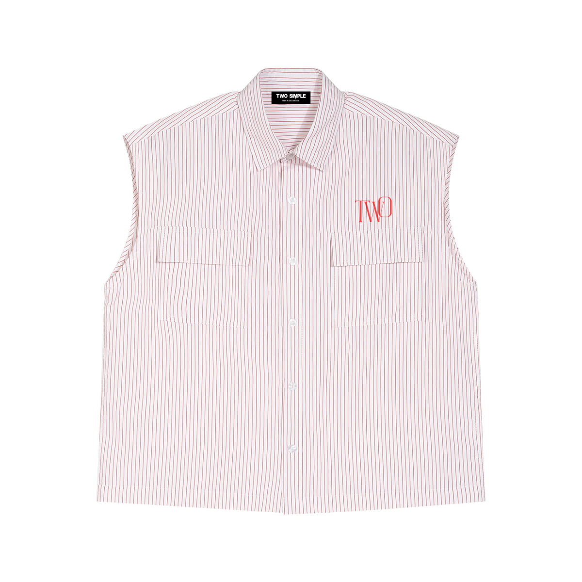 Men's Boxy Striped Sleeveless Shirt