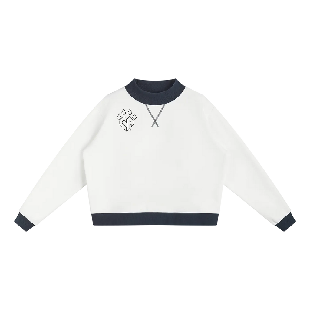Women’s Mock Neck Crewneck Sweatshirt