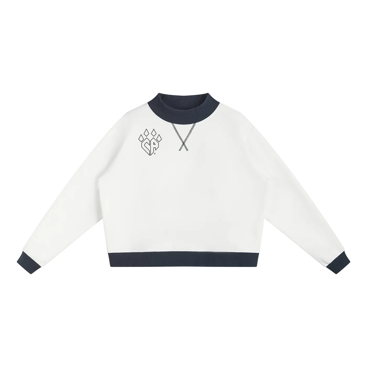 Women’s Mock Neck Crewneck Sweatshirt