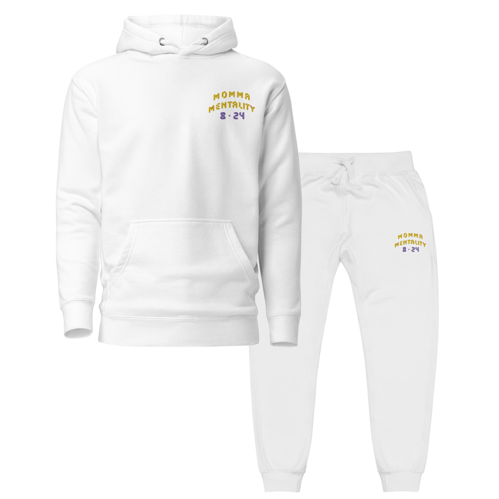 MOMMA MENTALITY SWEAT-SET WHT image 0