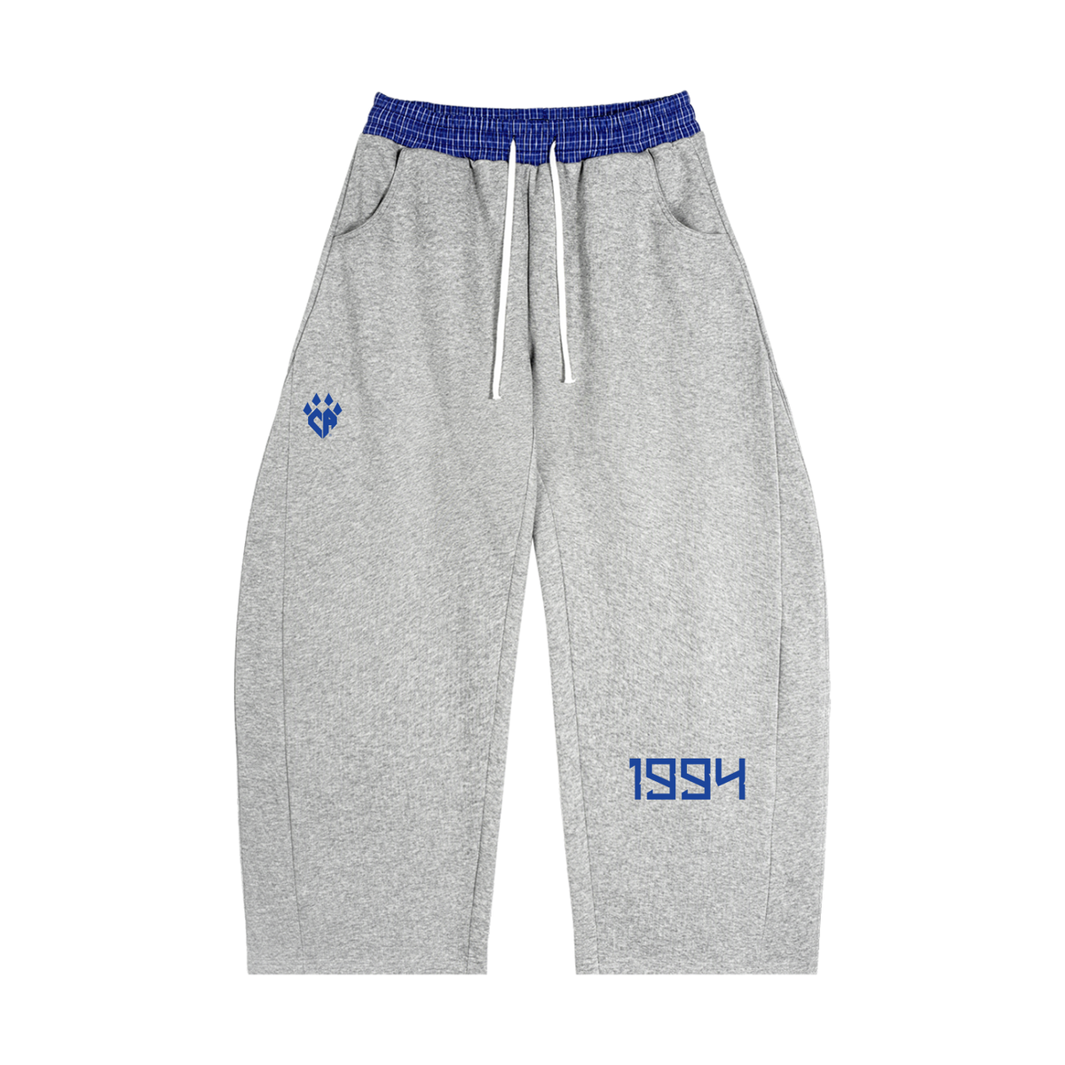 Plaid Waistband Barrel Sweatpants