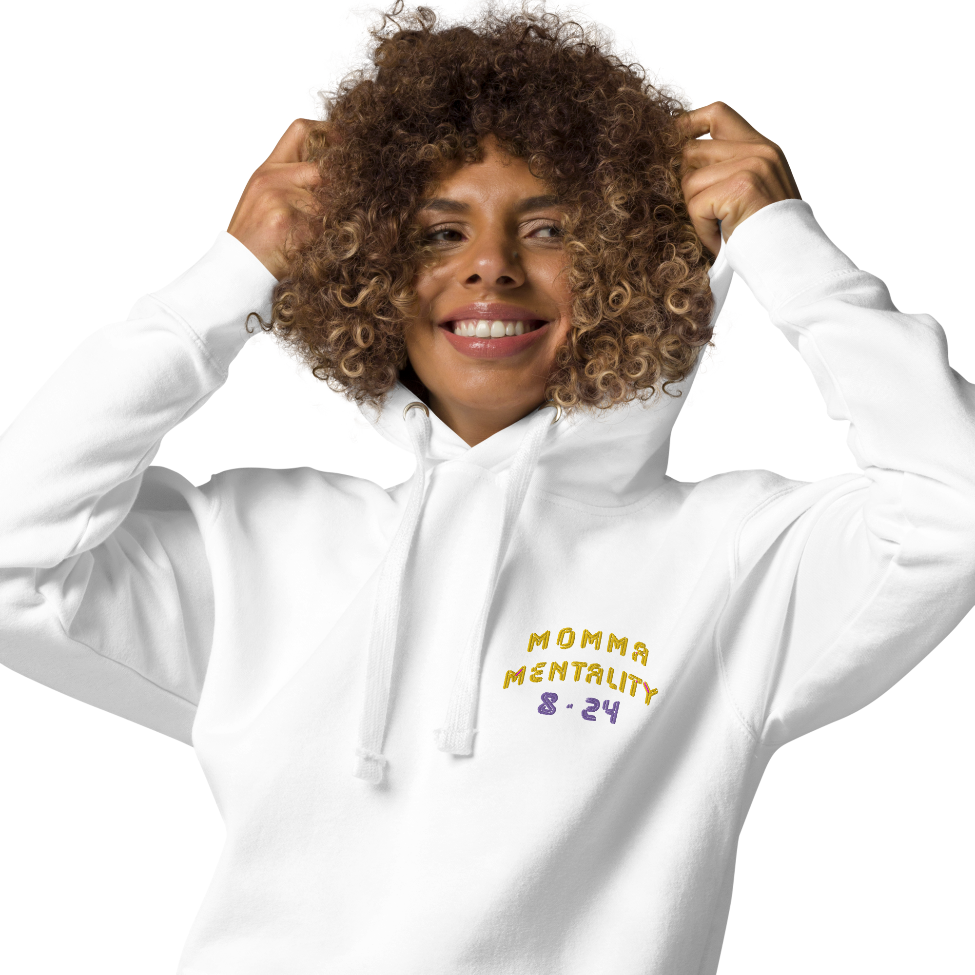 MOMMA MENTALITY HOODIE WHT image 3