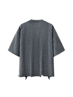 Snow Wash Raw-Hem Boxy T-shirt image 3