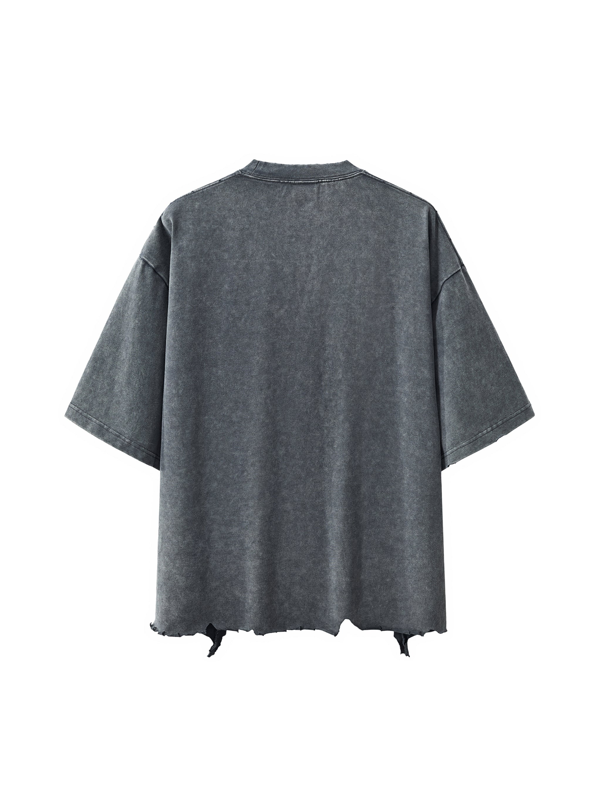 Snow Wash Raw-Hem Boxy T-shirt image 3