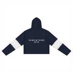 Women’s Cropped Lace-Panel Hoodie