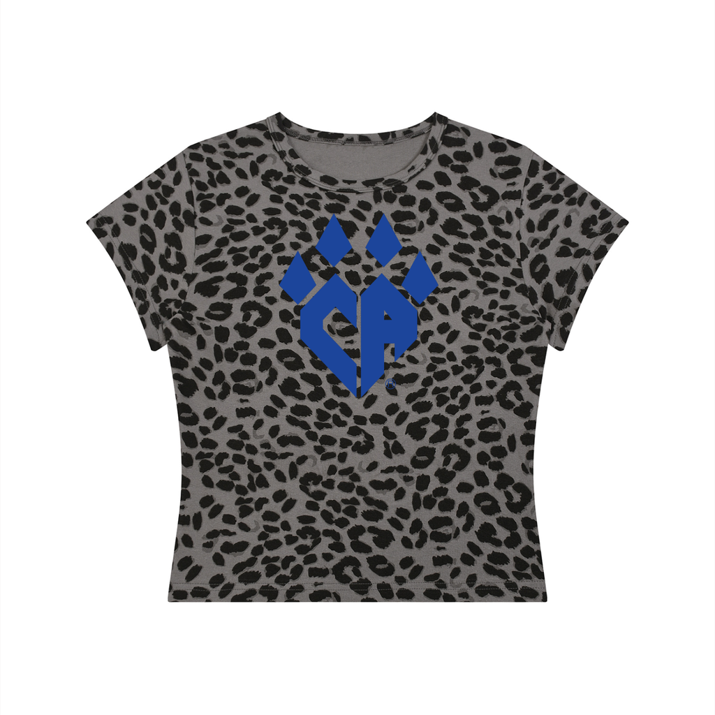 Women’s Leopard Print Crop T-Shirt
