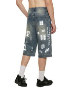 DOODLE BAGGY 3/4 JEAN SHORTS