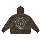 Unisex Leopard Full Zip Hoodie