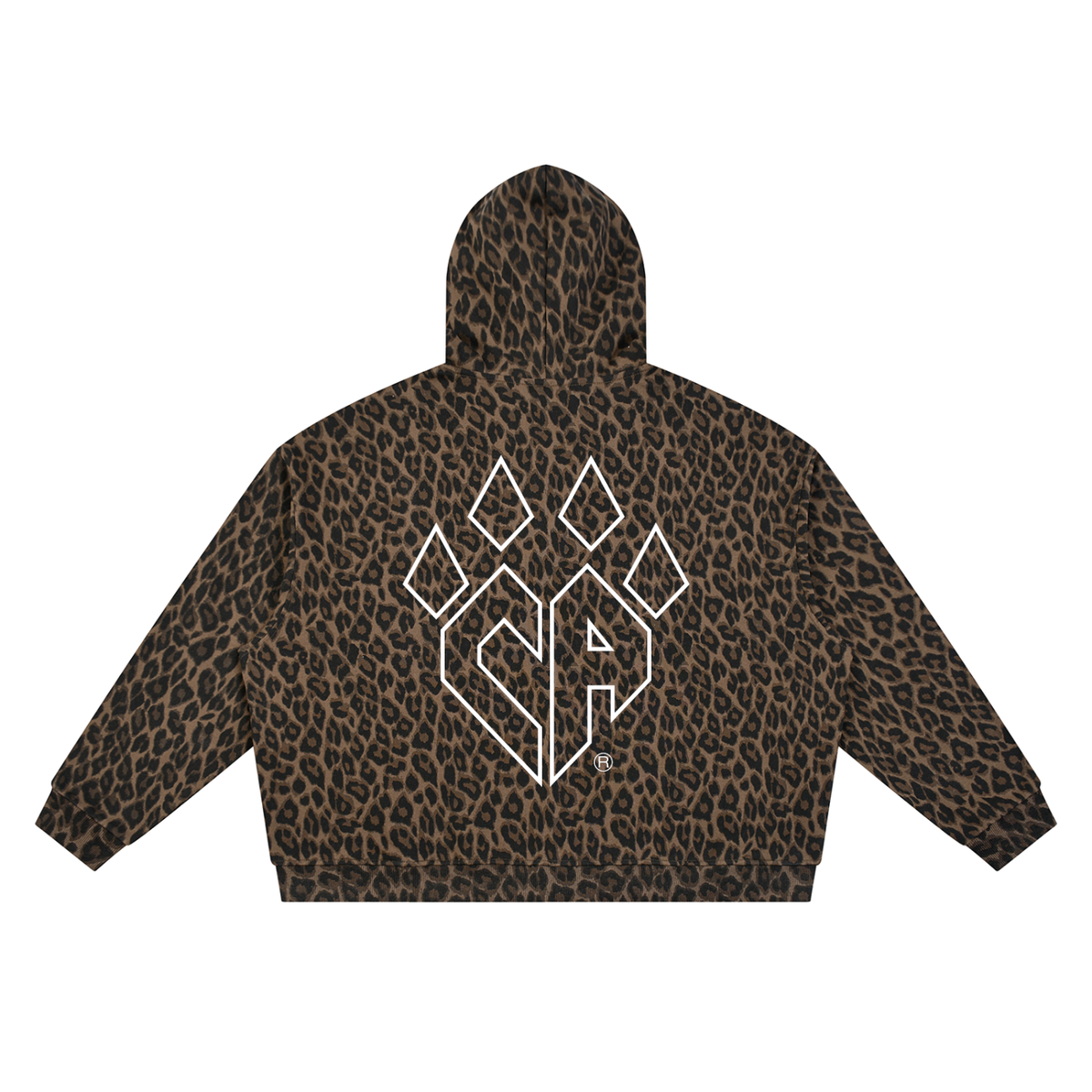 Unisex Leopard Full Zip Hoodie