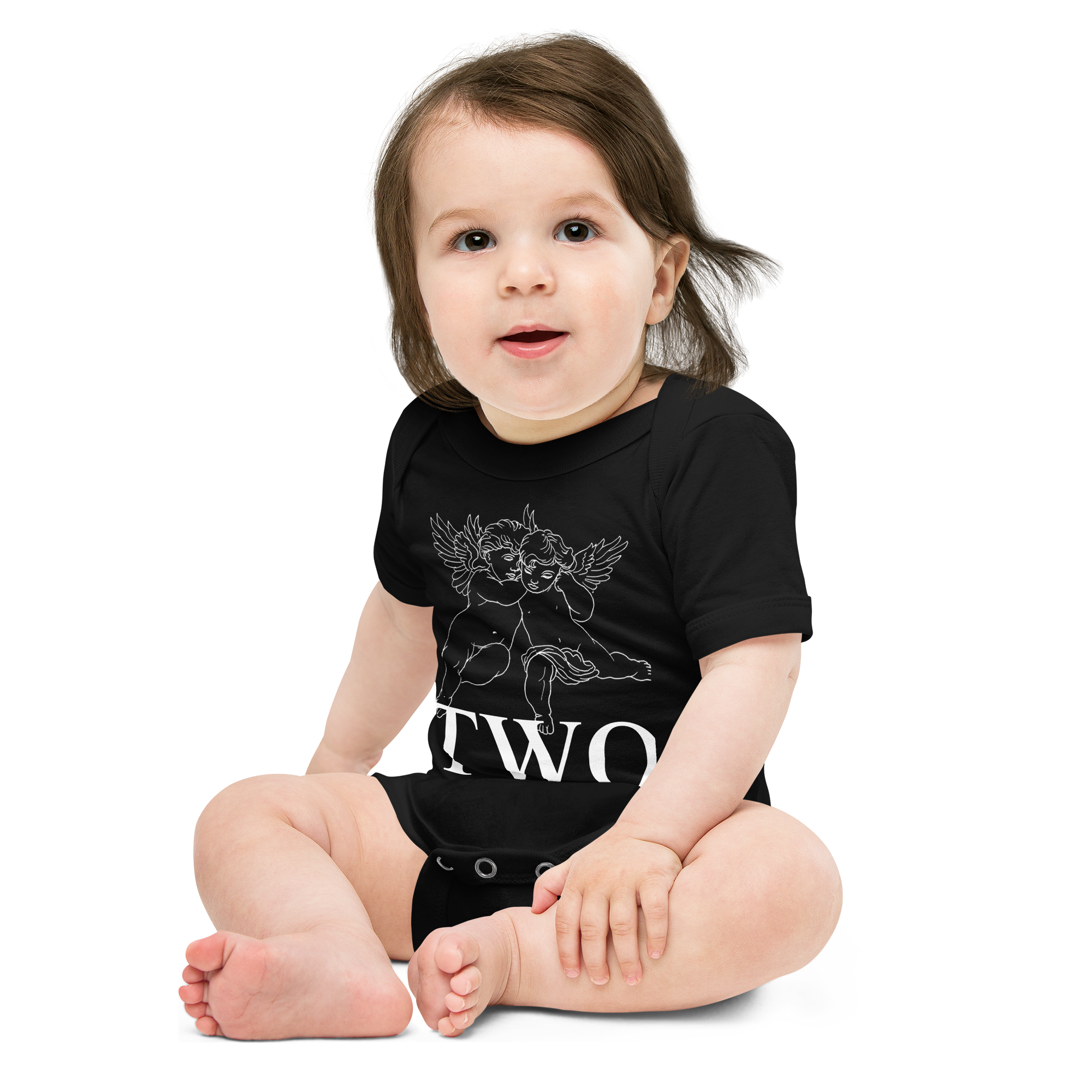 TWO ANGEL ONESIE image 1