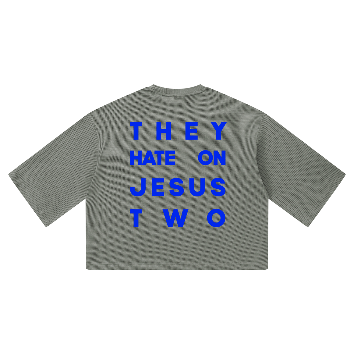 JESUS HATE WAFFLE 3/4 OVERSIZED TEE