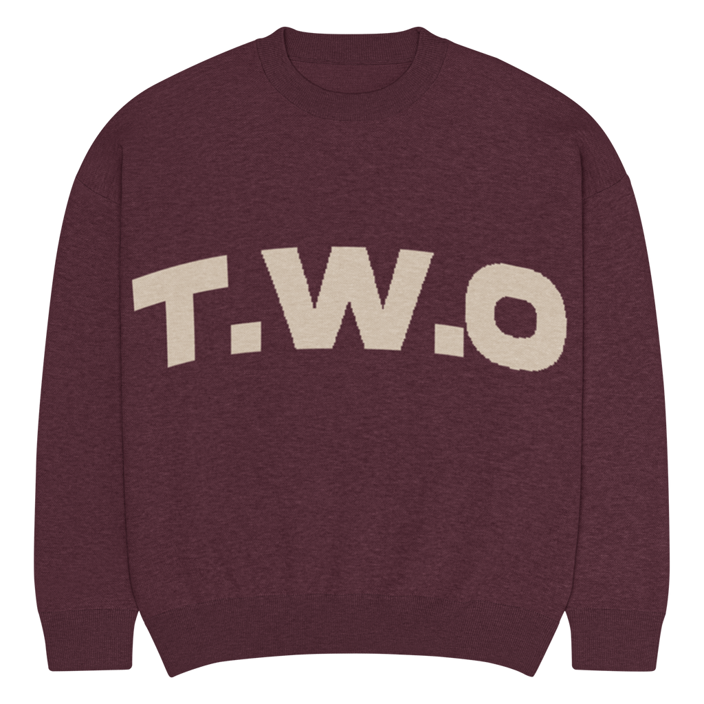 T.W.O KNITTED SWEATER 'OX BLOOD' image 0