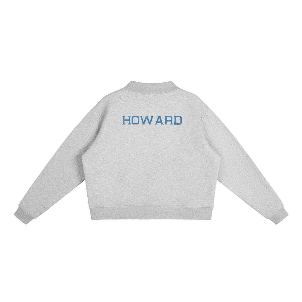 Essential Fleece Mock-Neck Crew Sweatshirt