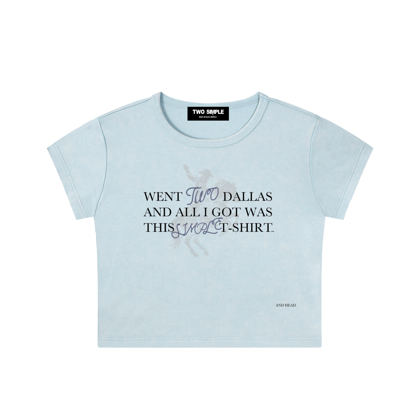 DALLAS HEAD CROP TEE