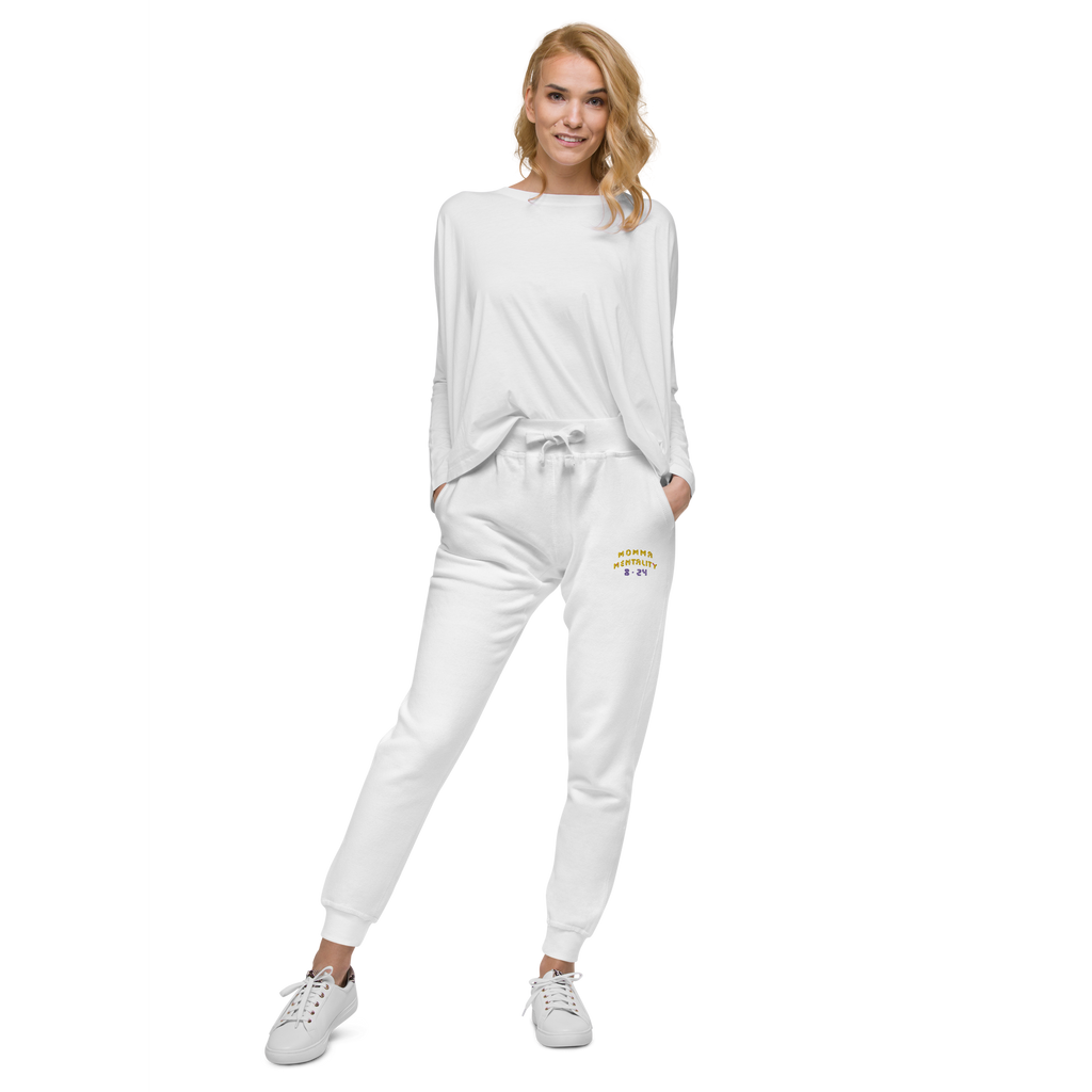 MOMMA MENTALITY SWEATS WHT image 3