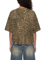 Unisex Leopard Print Boxy T-Shirt