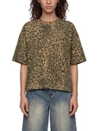 Unisex Leopard Print Boxy T-Shirt