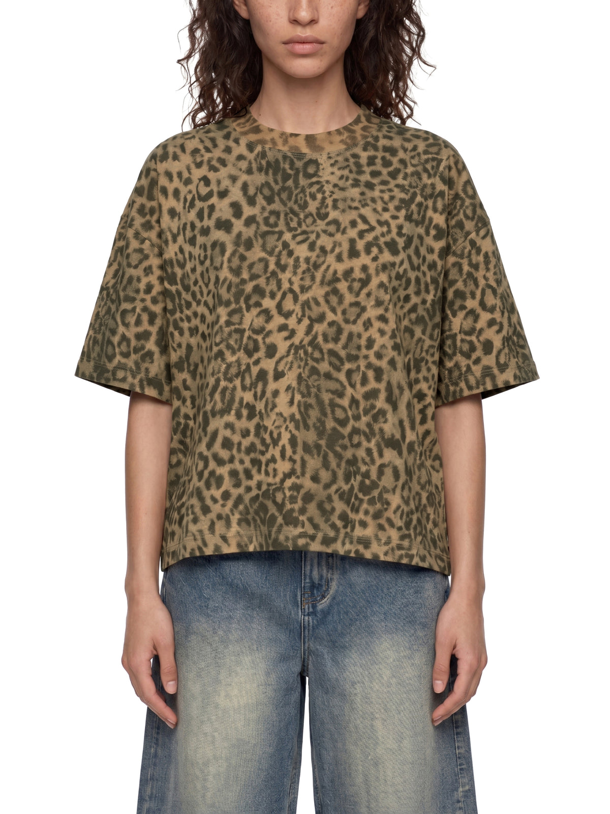 Unisex Leopard Print Boxy T-Shirt