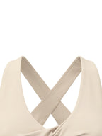 Women's Twist Front V-Neck Sports Bra