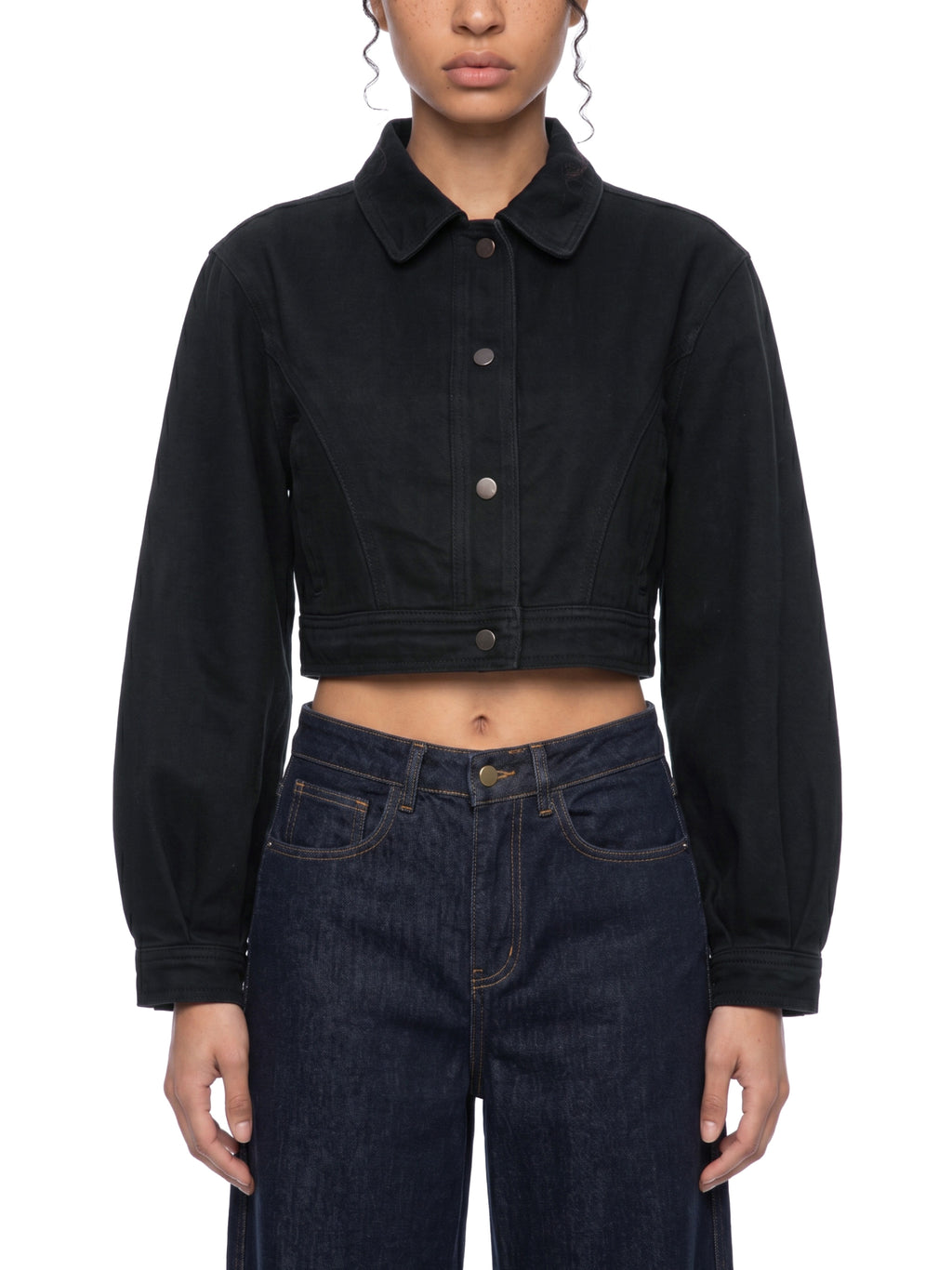 DENIM CROP JACKET by FIELD
