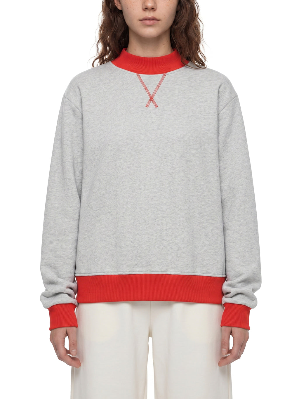Women’s Mock Neck Crewneck Sweatshirt