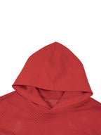 Unisex Panel Mesh Sleeveless Hoodie