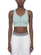 Women’s Cropped Zip Yoga Sports Bra