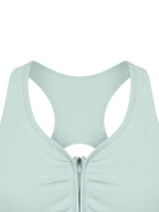 Women’s Cropped Zip Yoga Sports Bra