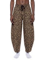 Unisex Leopard Barrel Leg Sweatpants