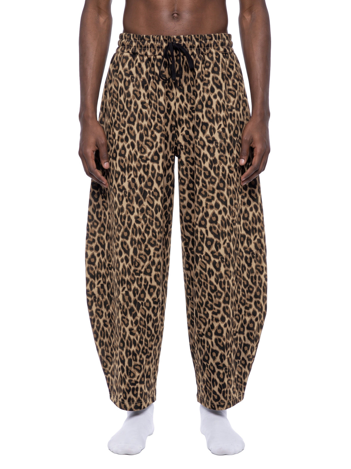Unisex Leopard Barrel Leg Sweatpants