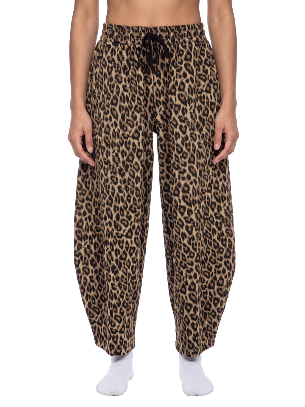 Unisex Leopard Barrel Leg Sweatpants