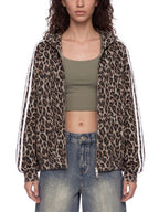 Unisex Leopard Full Zip Hoodie