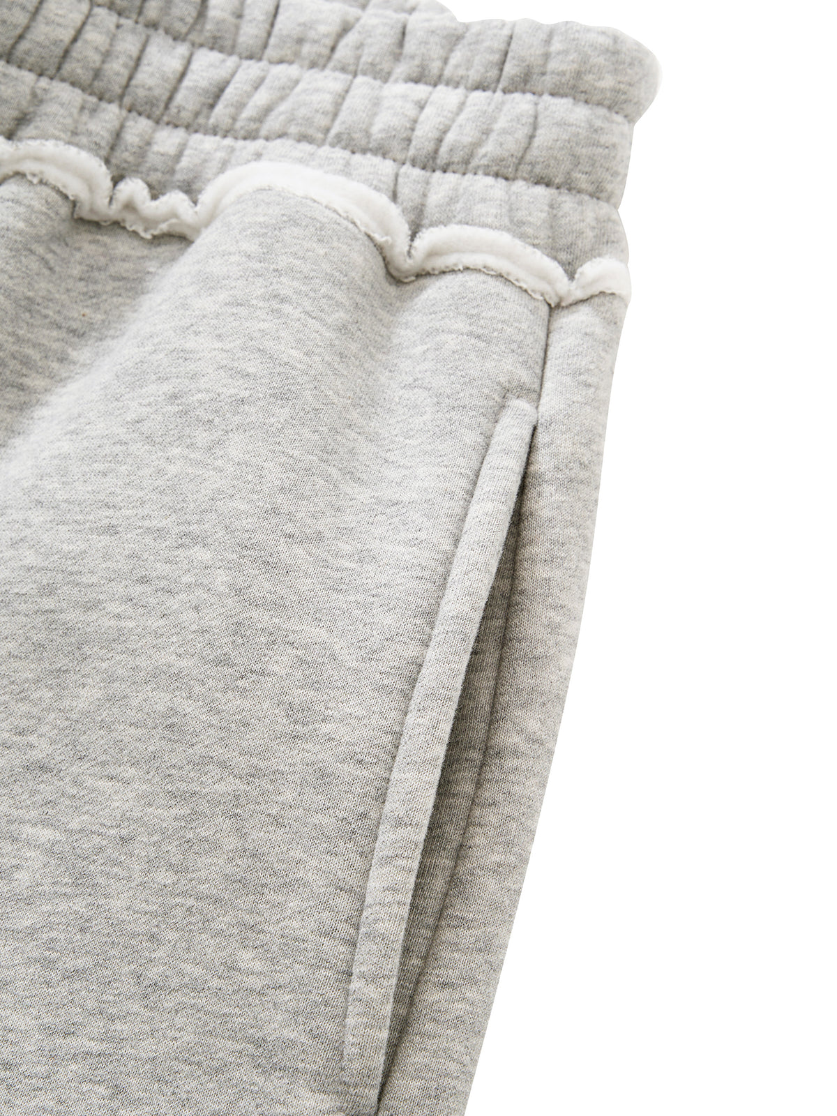 Unisex Raw Edge Fleece Shorts