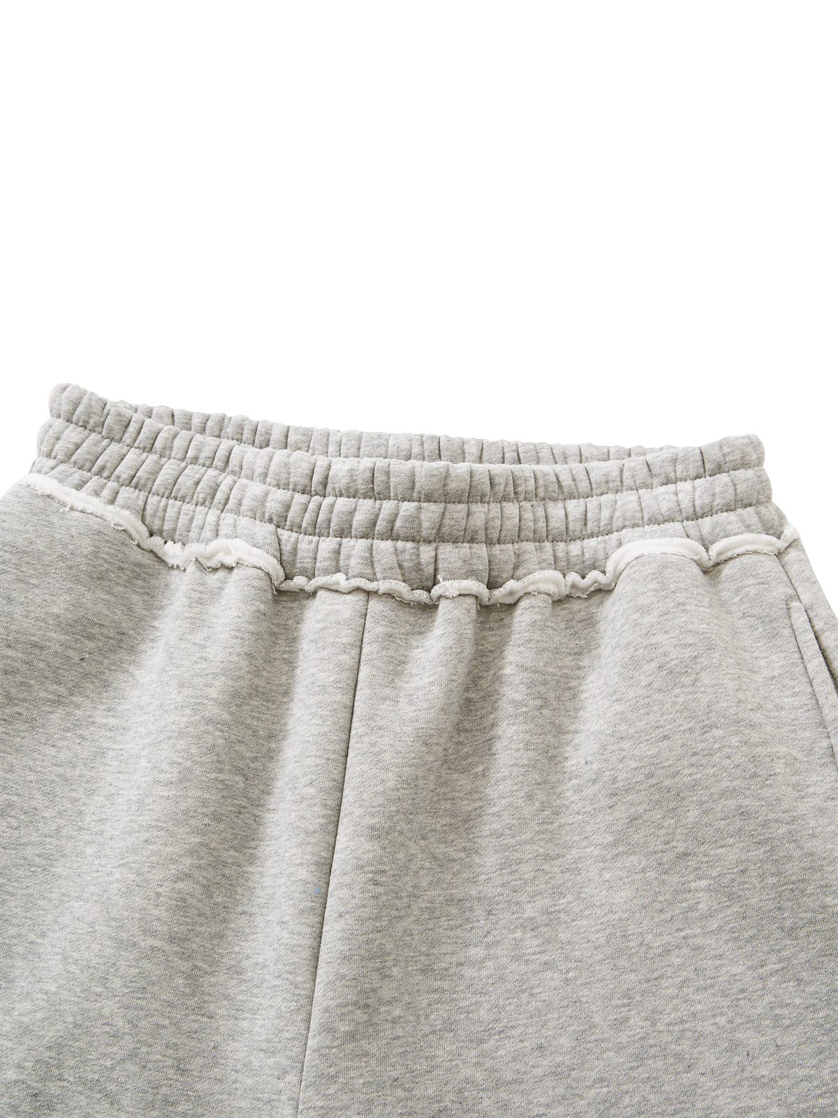 Unisex Raw Edge Fleece Shorts